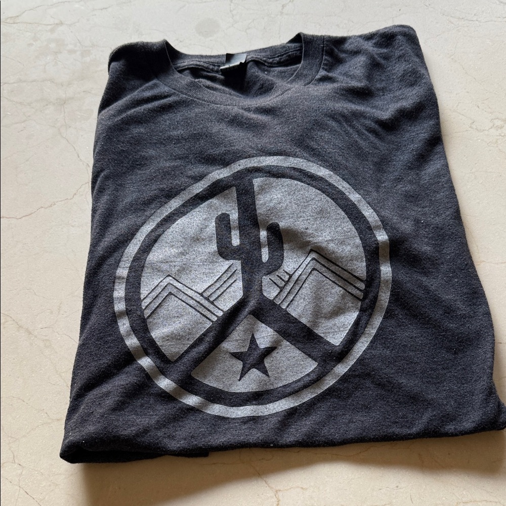 Tultex Charcoal Cactus Graphic Tee